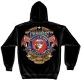thumbnail image 1 of USMC Marines Badge Of Honor Hooded Sweatshirt by , Black, L, 1 of 2