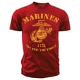 thumbnail image 1 of USMC Marines The Few, The Proud Military Men's Black Ink T-shirt SM, 1 of 1