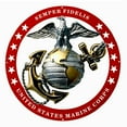 thumbnail image 1 of USMC Officer Round Large Wall Emblem RED Circle 19"x19" Marine Corps Semper FI, 1 of 5