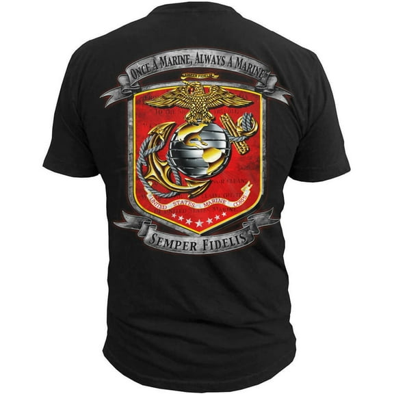 USMC Once a Marine Always a Marine Men's T-Shirt, Veterans Day Gift, Marine Shirt