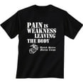 thumbnail image 1 of USMC Pain is Weakness Leaving the Body Short Sleeve T-Shirt in black, 1 of 4