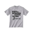 thumbnail image 1 of USMC Pain is Weakness Leaving the Body Short Sleeve T-Shirt in sport grey, 1 of 4