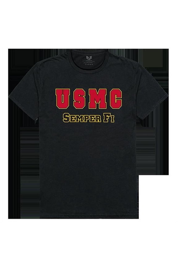 USMC Relaxed Graphic Tee - Black - Large