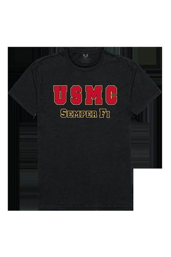 USMC Relaxed Graphic Tee - Black - Medium