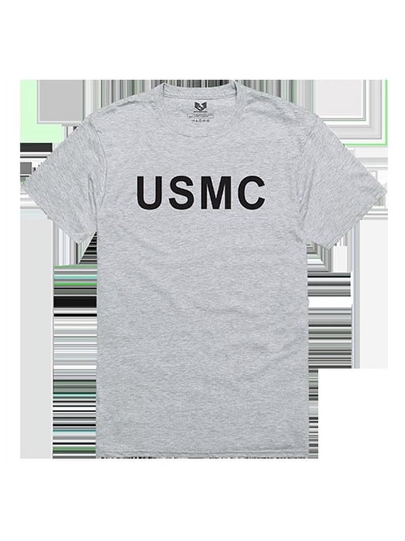 USMC Relaxed Graphic Tee - Heather Grey - Medium