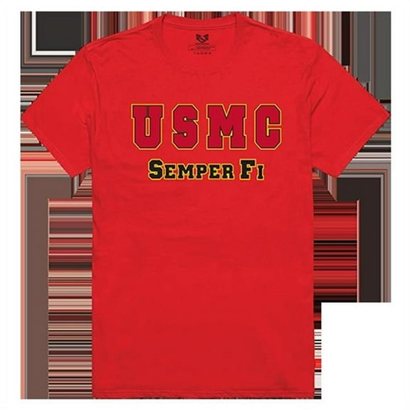 USMC Relaxed Graphic Tee - Red - Extra Large