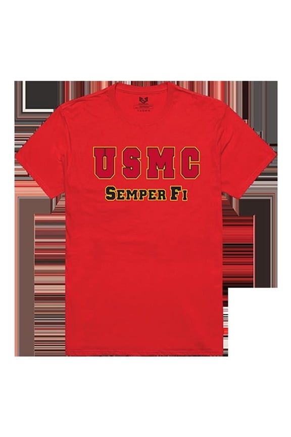 USMC Relaxed Graphic Tee - Red - Medium