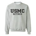 thumbnail image 1 of USMC Retired Black logo Crewneck Sweatshirt, 1 of 4