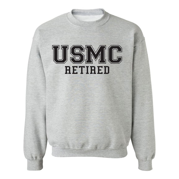 USMC Retired Black logo Crewneck Sweatshirt