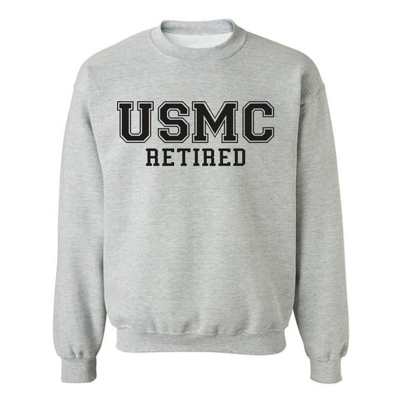 USMC Retired Black logo Crewneck Sweatshirt
