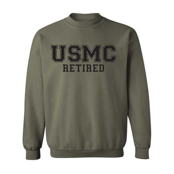 USMC Retired Black logo Crewneck Sweatshirt