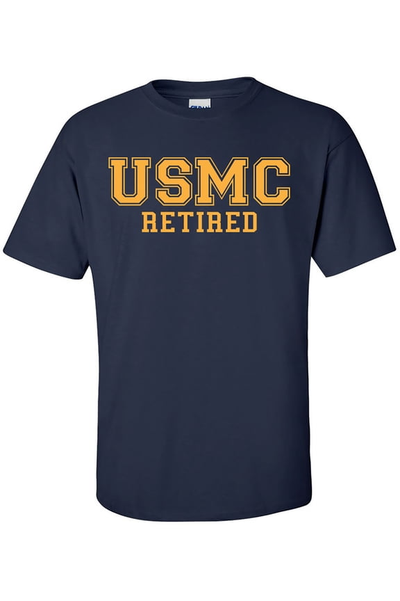 USMC Retired GOLD Logo Short Sleeve T-Shirt