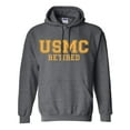 thumbnail image 1 of USMC Retired GOLD logo Hooded Sweatshirt, 1 of 3