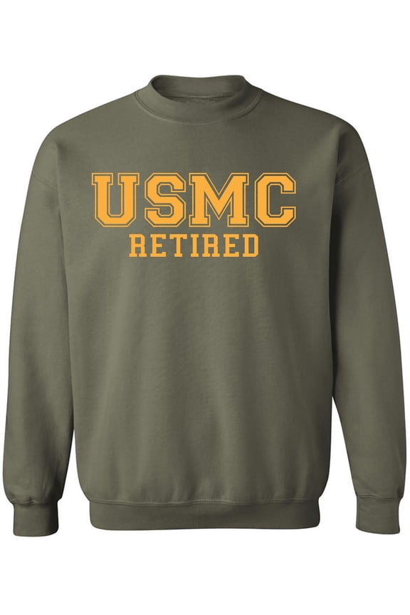 USMC Retired Gold logo Crewneck Sweatshirt