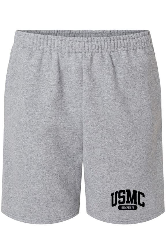 USMC Semper Fi Black Print Super-comfort sweatshorts