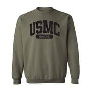USMC Semper Fi Crewneck Sweatshirt in Military Green