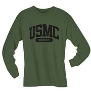 USMC Semper Fi Marines Long Sleeve Tee in Military Green