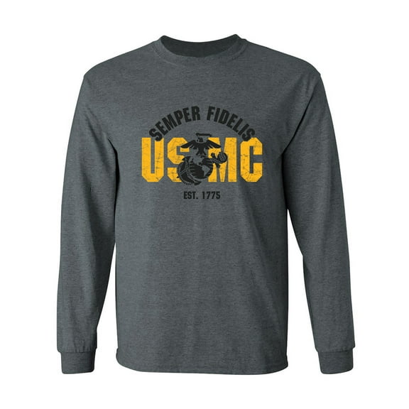 USMC Semper Fidelis Est. 1775 Adult Long Sleeve T-shirt