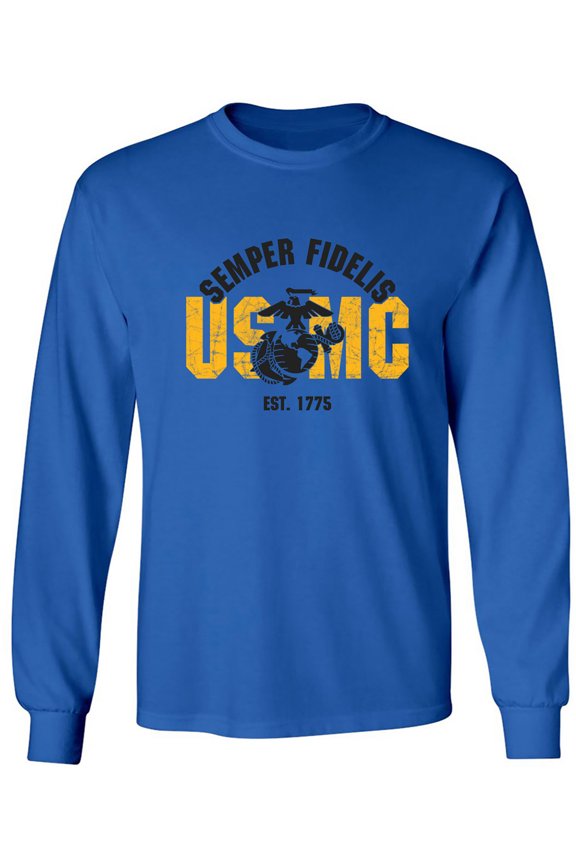 USMC Semper Fidelis Est. 1775 Adult Long Sleeve T-shirt