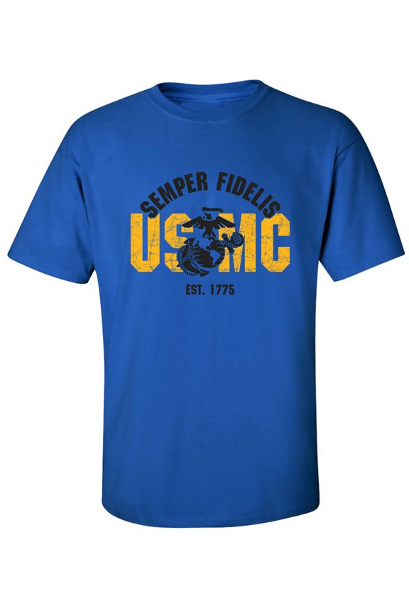 USMC Semper Fidelis Est. 1775 Adult Short Sleeve T-shirt