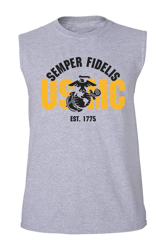 USMC Semper Fidelis Est. 1775 Adult Sleeveless Tee