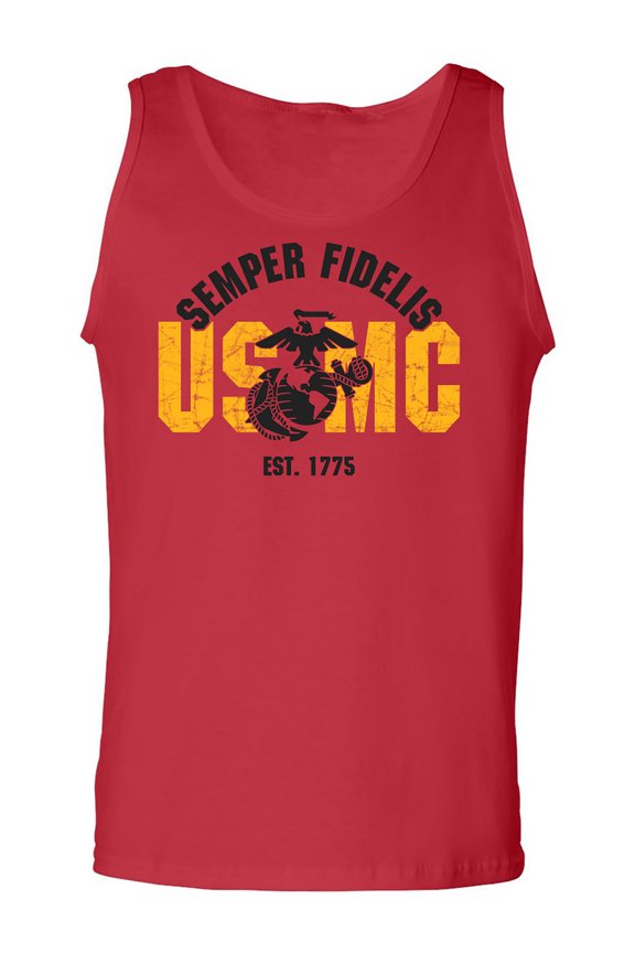 USMC Semper Fidelis Est. 1775 Adult Tank Top
