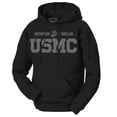 thumbnail image 1 of USMC Semper Fidelis Marine Corps Hoodie Black MD, 1 of 1