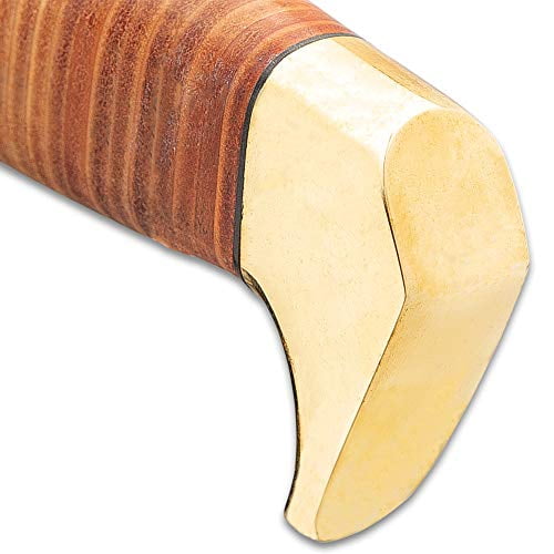 USMC Stacked Leather Handle Kukri Knife - -Sharp J420 Stainless Steel ...