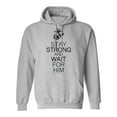 thumbnail image 1 of USMC Stay Strong And Wait For Him Adult Hooded Sweatshirt, 1 of 1