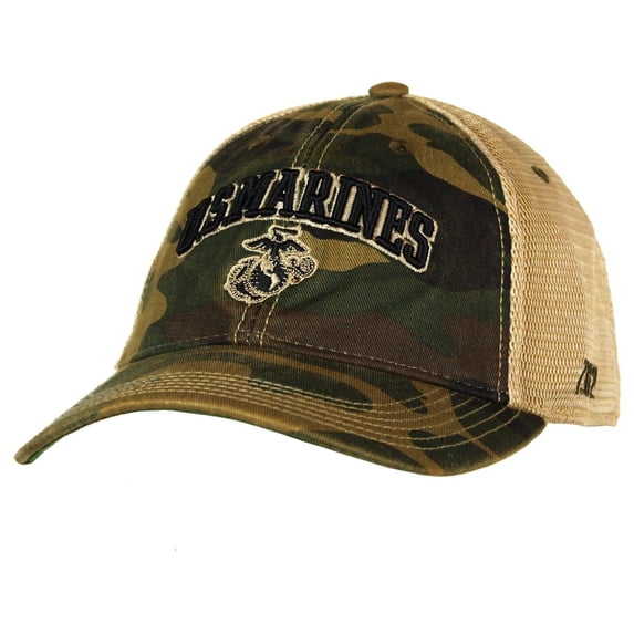 USMC Stretch-Fit Vintage Trucker Cap - Camo - SM/MD