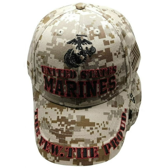 USMC UNITED STATES MARINE CORPS US DIGITAL DESERT CAMO MILITARY HAT CAP MARINES