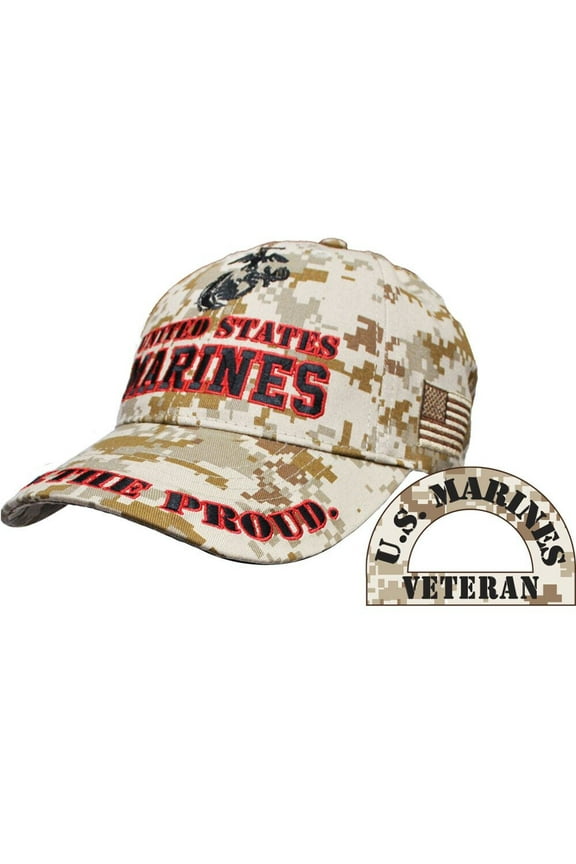 USMC US Marine Corp The Few The Proud Relaxed Fit Military VETERAN Hat Cap