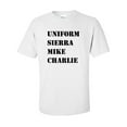 thumbnail image 1 of USMC Uniform Sierra Mike Charlie Adult Military Short Sleeve T-Shirt, 1 of 4