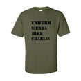 thumbnail image 1 of USMC Uniform Sierra Mike Charlie Adult Military Short Sleeve T-Shirt, 1 of 4