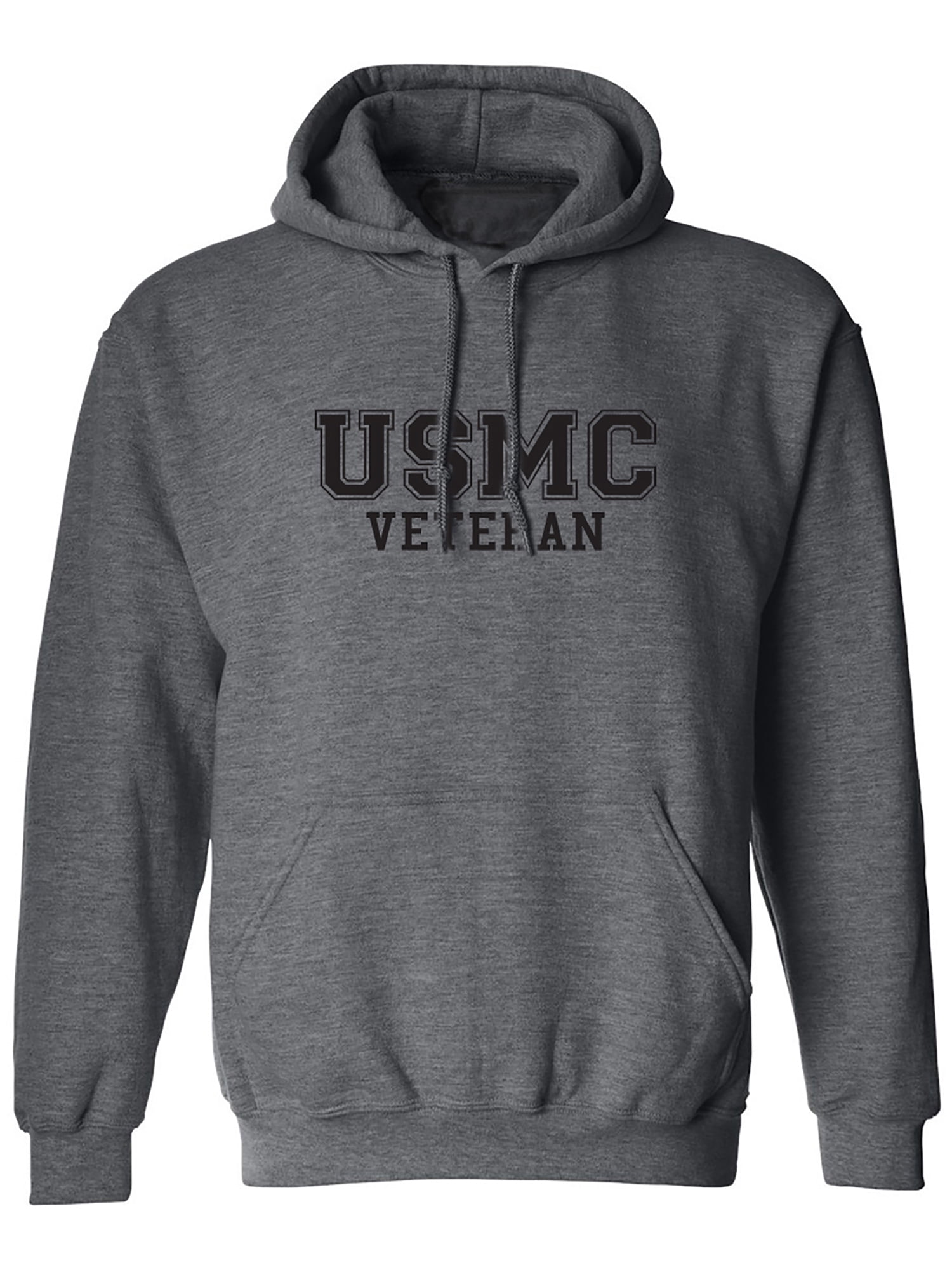 USMC Veteran Hoodie - Officially Licensed Black Logo Pullover | 50/50 Cotton Blend - View #8