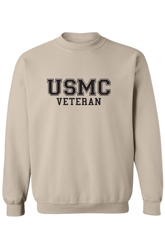 USMC Veteran Crewneck Sweatshirt in Sand