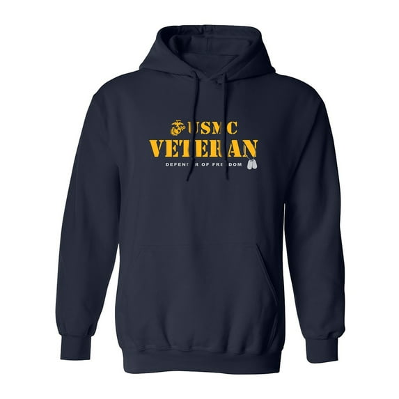 USMC Veteran Defender of Freedom Adult Hooded Sweatshirt