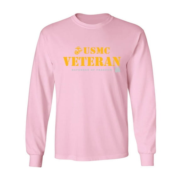 USMC Veteran Defender of Freedom Adult Long Sleeve T-shirt