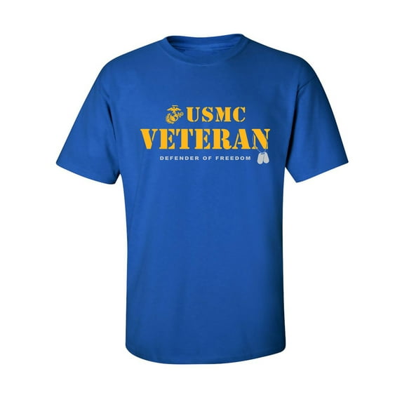 USMC Veteran Defender of Freedom Adult Short Sleeve T-shirt