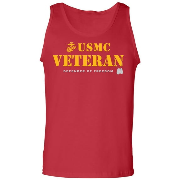 USMC Veteran Defender of Freedom Adult Tank Top