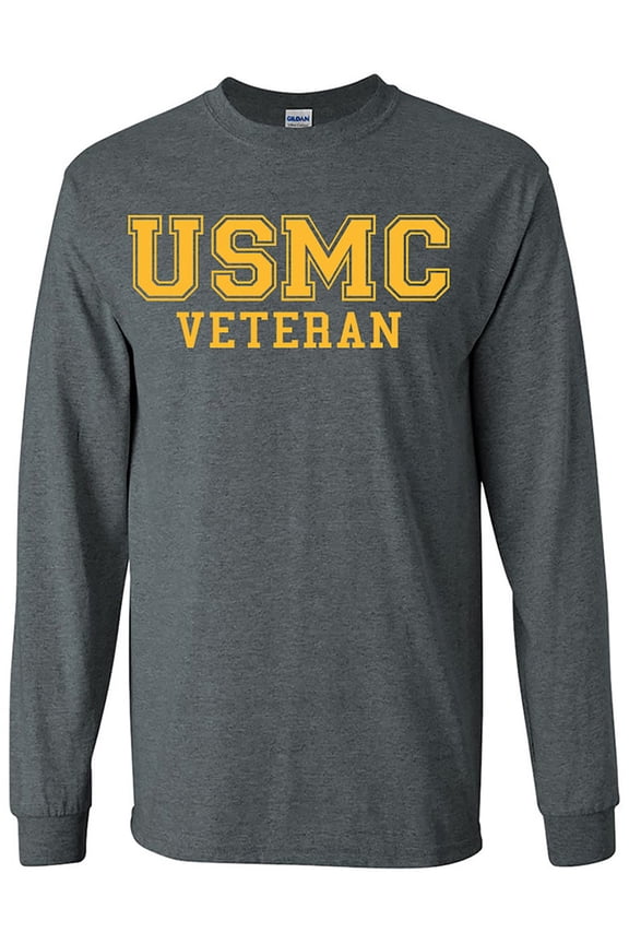 USMC Veteran GOLD Logo Long Sleeve T-Shirt