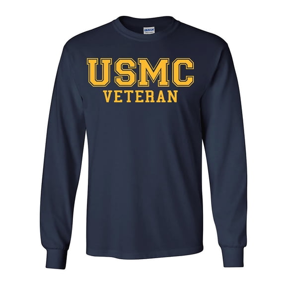 USMC Veteran GOLD Logo Long Sleeve T-Shirt