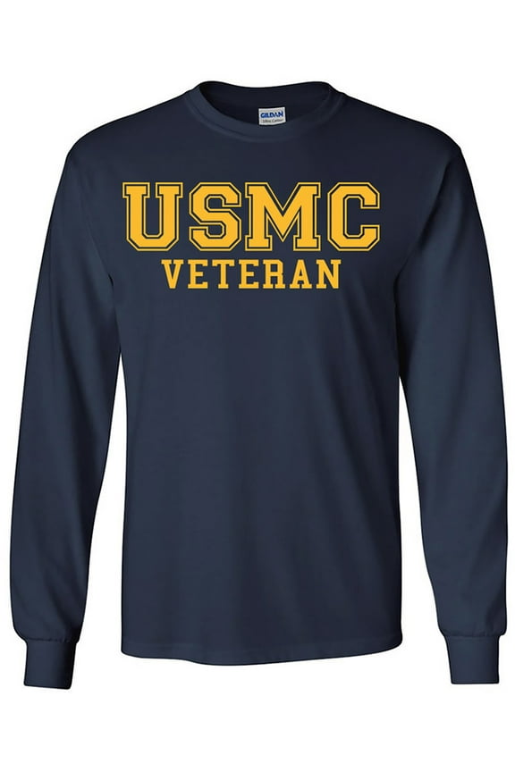 USMC Veteran GOLD Logo Long Sleeve T-Shirt