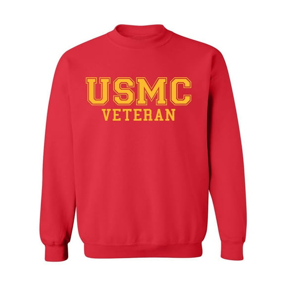 USMC Veteran Gold logo Crewneck Sweatshirt