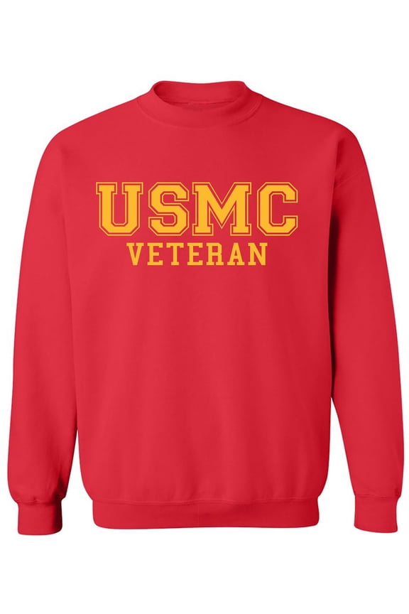 USMC Veteran Gold logo Crewneck Sweatshirt