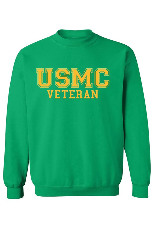 USMC Veteran Gold logo Crewneck Sweatshirt