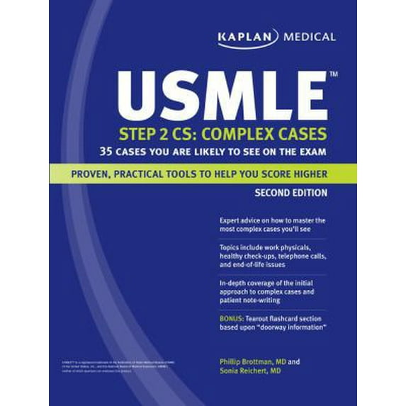 Pre-Owned Kaplan Medical USMLE Step 2 CS: Complex Cases: 35 Cases You Are Likely to See on the Exam (Paperback) 1607140632 9781607140634