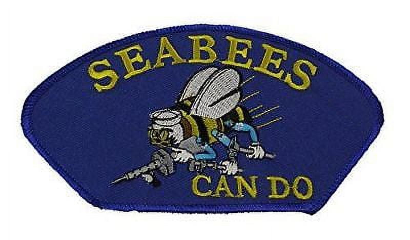 USN NAVY SEABEES CAN DO BLUE PATCH CB CONSTRUCTION BATTALION