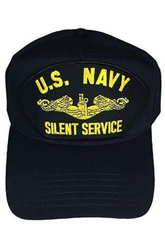 USN NAVY SILENT SERVICE HAT CAP SUBMARINE GOLD DOLPHINS BUBBLEHEAD