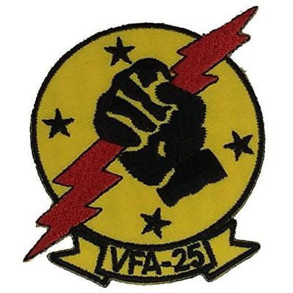USN NAVY STRIKE FIGHTER SQUADRON VFA 25 PATCH FIST OF THE FLEET VETERAN LEMOORE